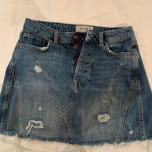 Free People Jean Skirt